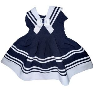 Bonnie Jean Classic Navy and White Kids Dress